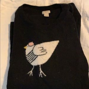 J crew bird sweater